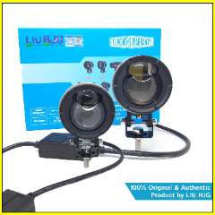 HJG Eagle Style Fog Light Spotlight Lens Yellow-White Beam For Bikes 1 Pc