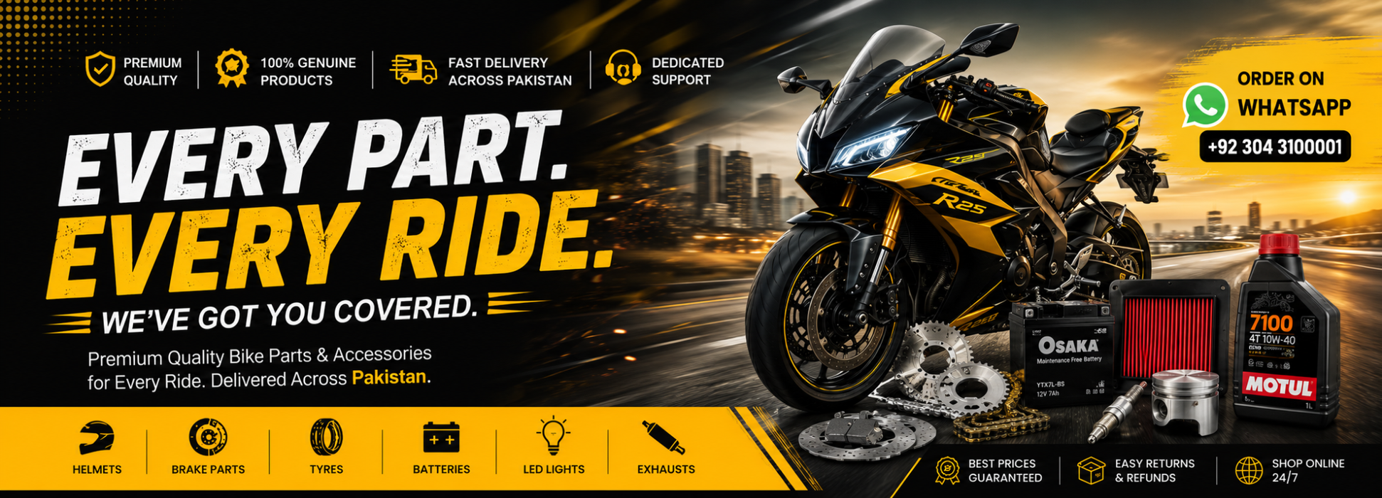 Every motorcycle part for every ride